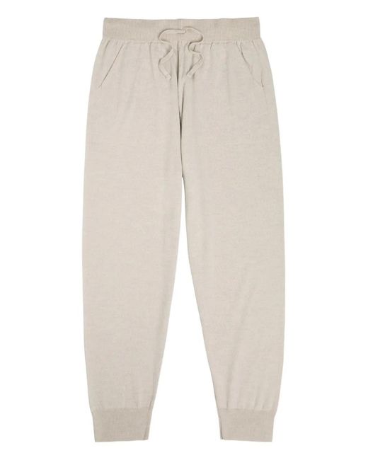 John Smedley White Pantalon En Maille Henning À Lien De Resserrage for men