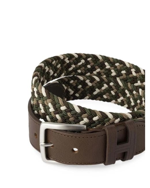 Hackett Brown Parachute Braided Belt for men