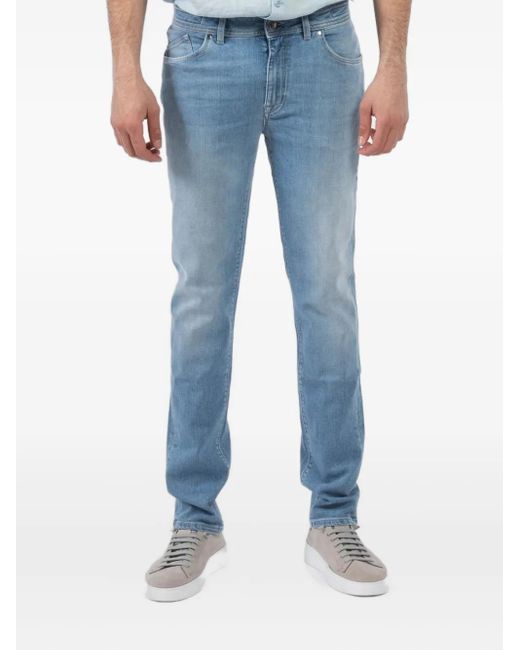 BARMAS Blue Cotton Jeans for men