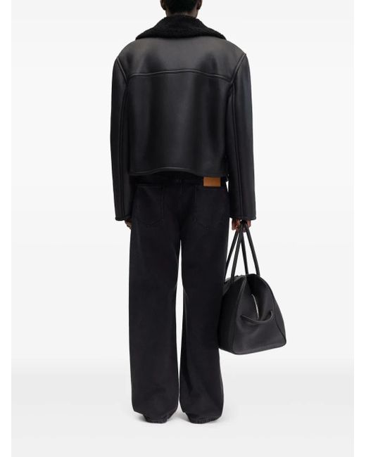 Jacquemus Black Short Shearling Jacket for men