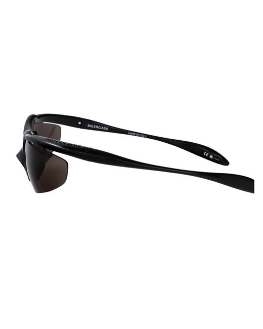 Balenciaga Black Bb-Plaque Geometric-Frame Sunglasses