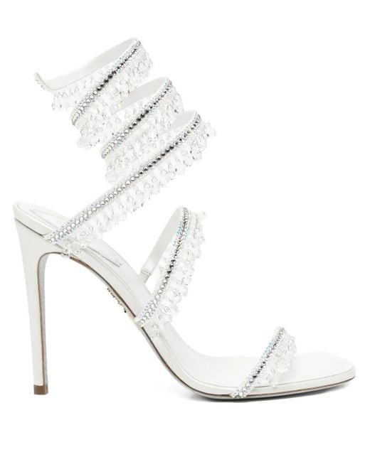 Rene Caovilla White 105Mm Chandelier Sandals
