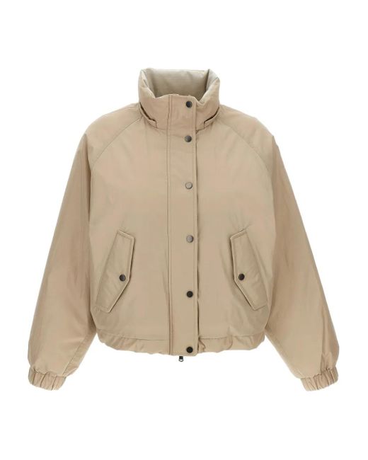Chaqueta bómber con cremallera Brunello Cucinelli de color Natural