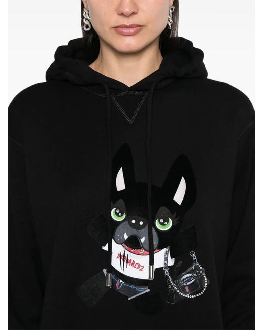 DSquared² Black Ciro Cool Cotton Hoodie