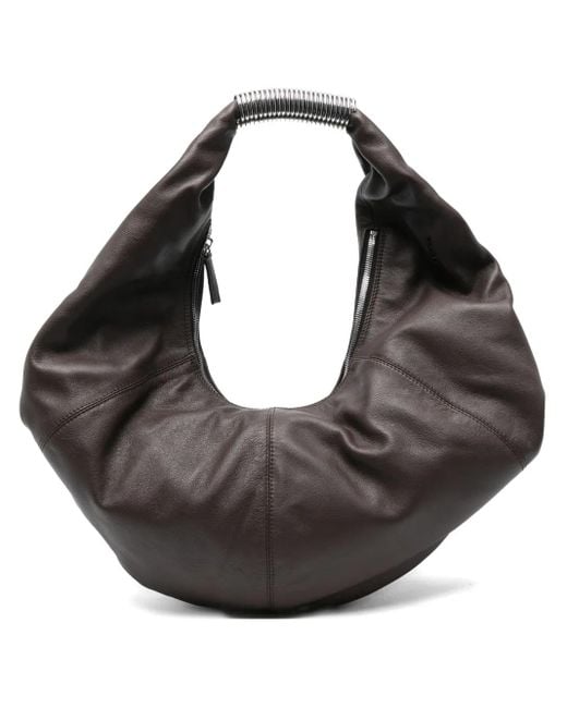 Vic Matié Black Leather Tote Bag