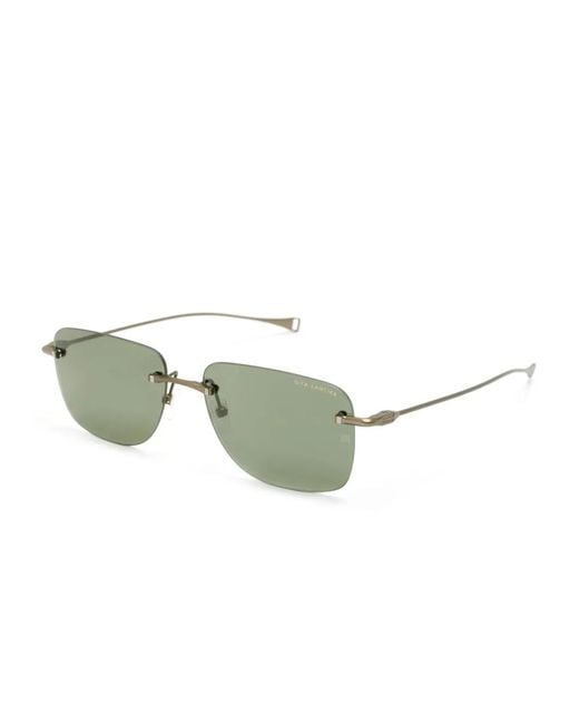 Dita Eyewear Green Rimless Square-Frame Sunglasses