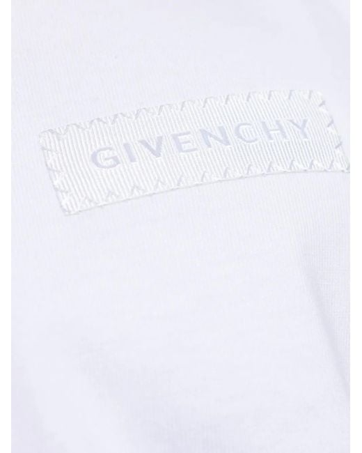 Givenchy White Logo Patch T-Shirt for men