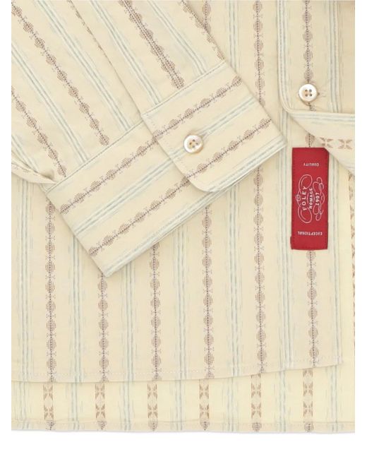 Fortela Natural Prequel Stand-Up Collar Striped Shirt for men