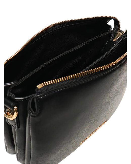 Sac Porté Épaule Zippé À Plaque Logo Love Moschino en coloris Black