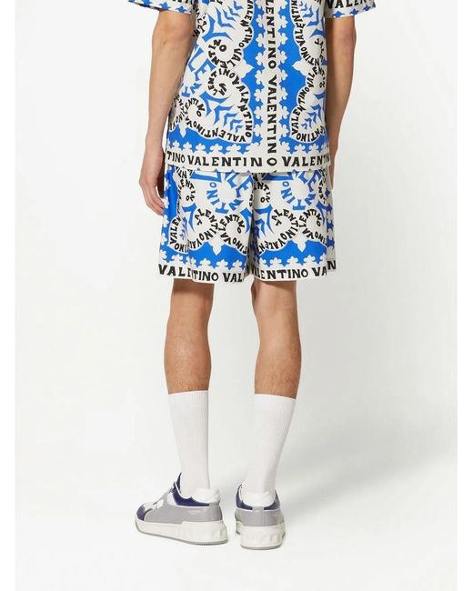 Valentino Garavani Blue Bermuda 'mini Bandana' for men