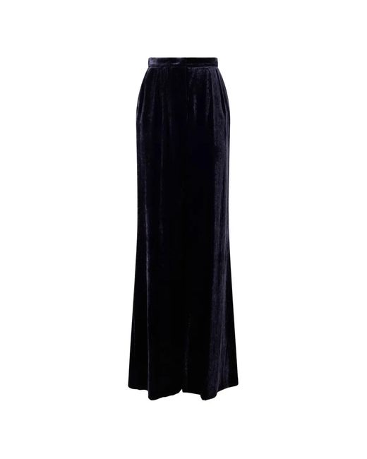 Alberta Ferretti Black Velvet Maxi Skirt
