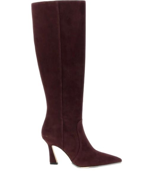 Stuart Weitzman Red 85Mm Vinnie Side-Zip Boots