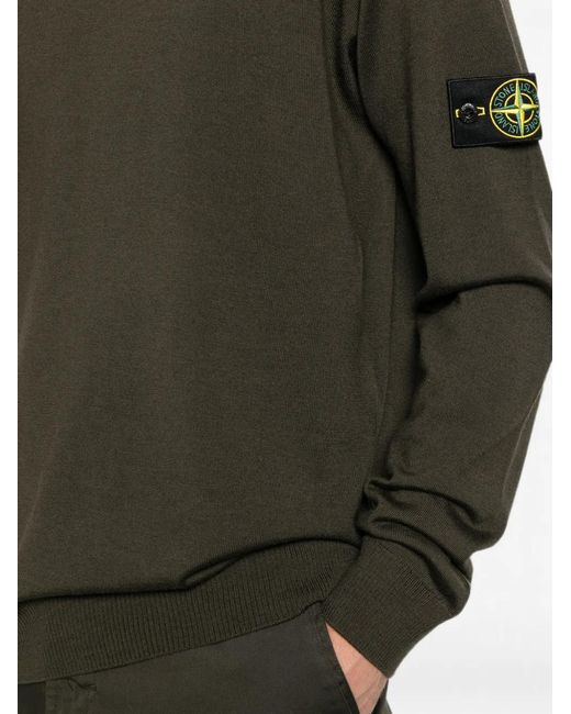Pull À Patch Logo Stone Island pour homme en coloris Black