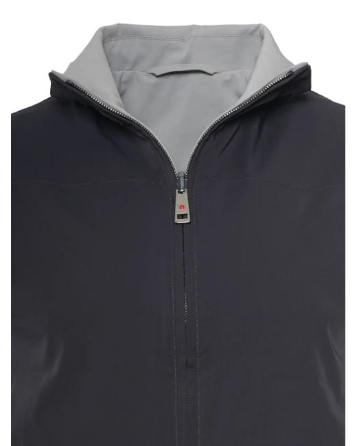 Kiton Blue Reversible Zip-Front Gilet for men