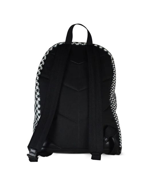 Jimmy Choo Black Houndstooth Print Backpack for men