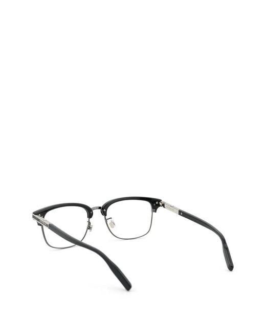 Montblanc White Rectangle-Frame Glasses for men