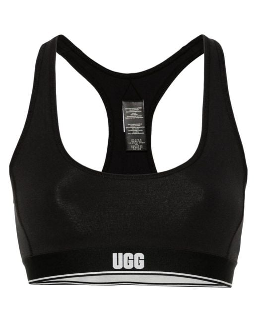 UGG Missy Logo-underband Sports Bra in Black