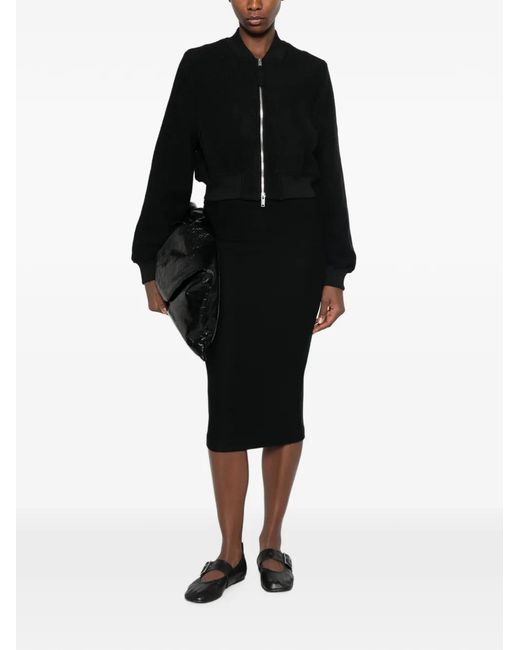 Thom Krom Black Zip-Up Bomber Jacket