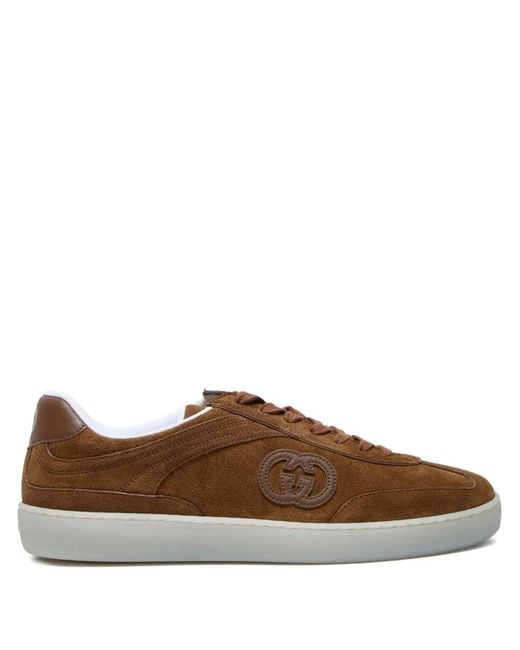 Gucci Sneakers Aus Wildleder in Brown für Herren
