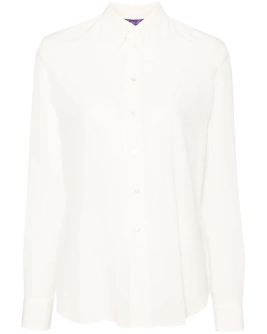 Ralph Lauren White 'Hailey' Long Sleeve Shirt