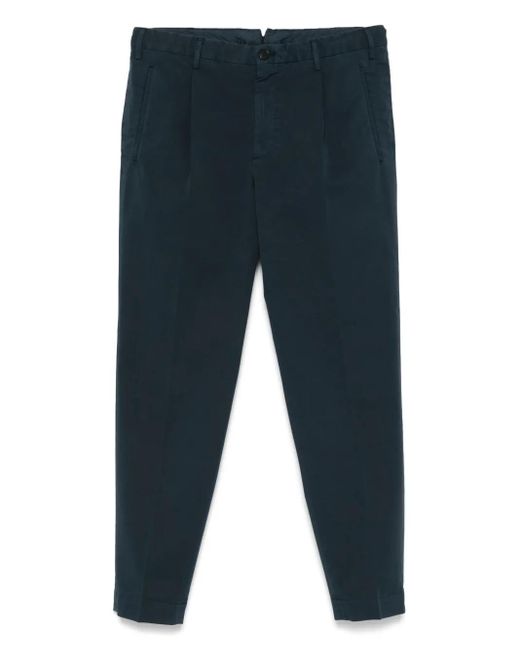 Incotex Broek Met Geplooid Detail in het Blue voor heren
