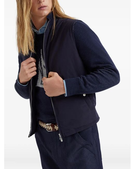メンズ Brunello Cucinelli Thermore® Gilet Blue