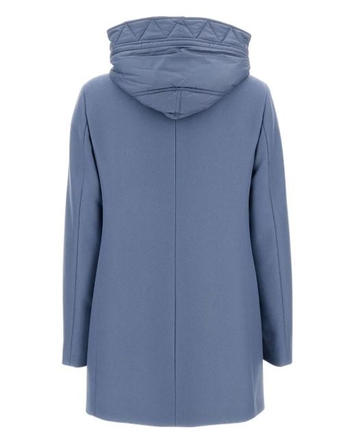 Fay Blue Hooded Toggle Coat