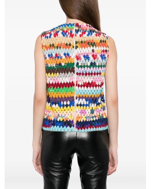 Canotta Con Paillettes di Ashish in Gray