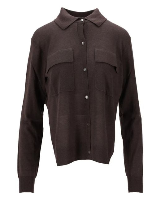P.A.R.O.S.H. Gray Cardigan À Détails De Poches