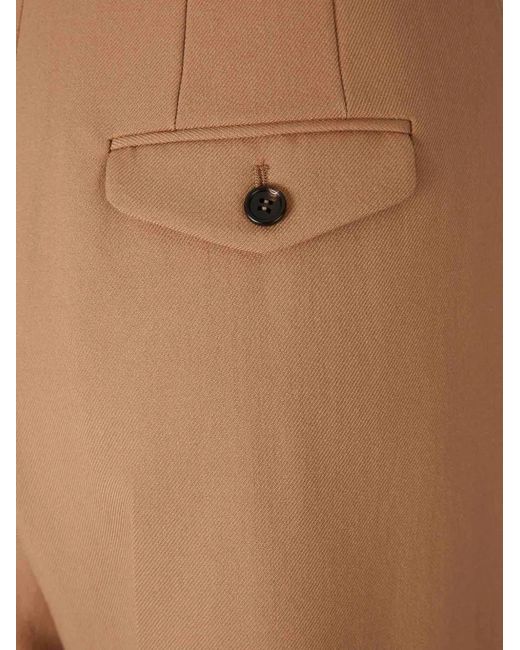 Chloé Natural High-Rise Gathered Pants