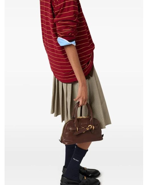 Miu Miu Red Longsleeve Aus Baumwolle