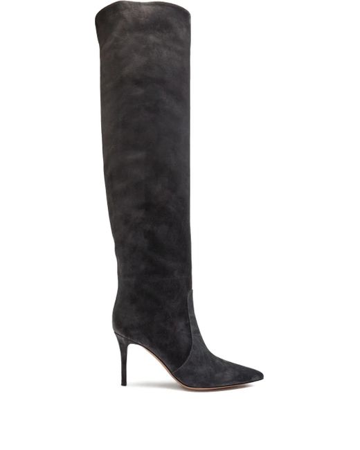 Gianvito Rossi Overknee Stiefel Grau Gianvito Rossi Overknees