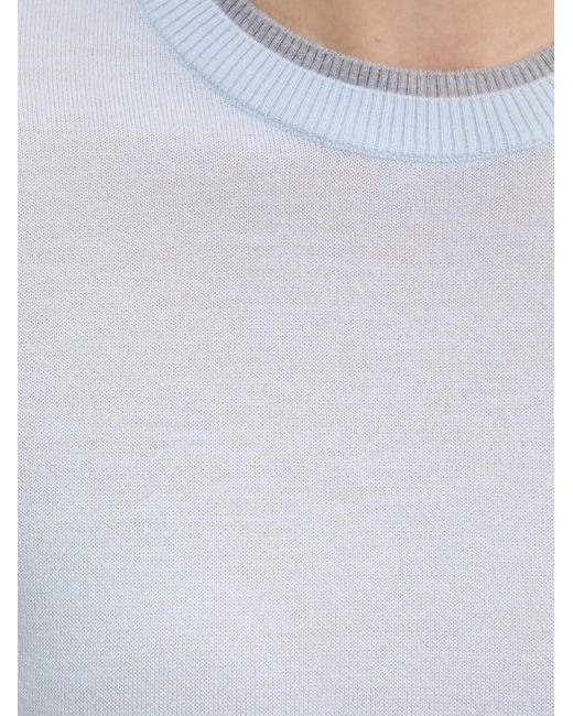 Benetton Gray Ribbed-Trim Short-Sleeve Sweater