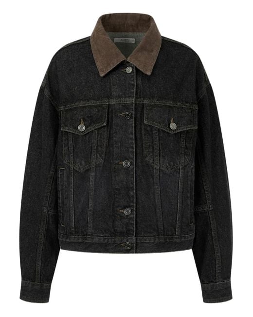 Giacca Denim Con Colletto A Coste di Studio Tomboy X in Black
