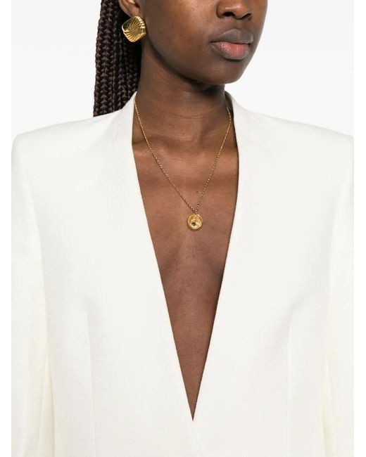Totême White Collarless Blazer