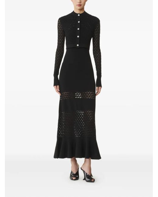 Lanvin Black Openwork Cardigan