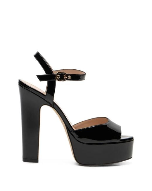 Stuart Weitzman Black Reade Platform Sandals