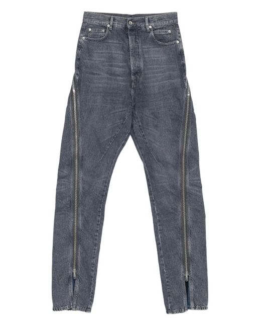 Rick Owens Bolan Banana Jeans Met Ritsdetail in het Blue voor heren