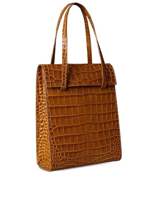 Petit Sac Porté Épaule En Cuir À Effet Peau De Crocodile BLAME LILAC en coloris Brown