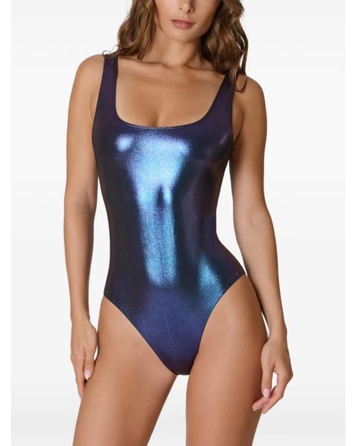 Maison Close Blue Open-Back Swimsuit
