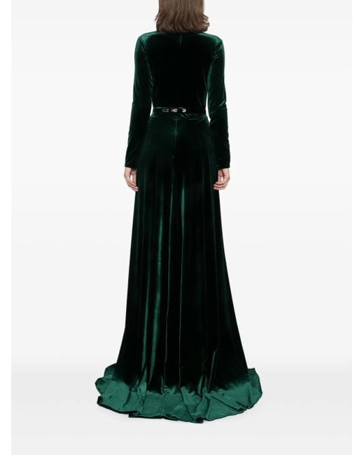 Saiid Kobeisy Black Velvet Long Dress