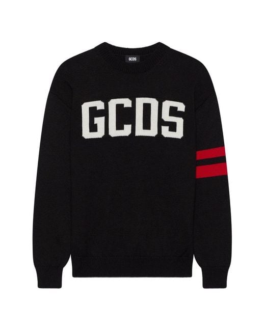 Gcds Black Logo-Detail Sweater for men