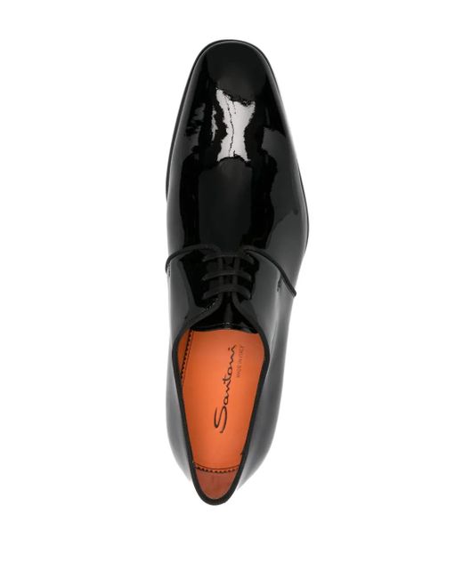 Santoni Black Laced Up for men