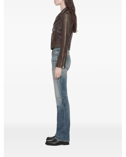 AllSaints Brown Errie Biker Jacket