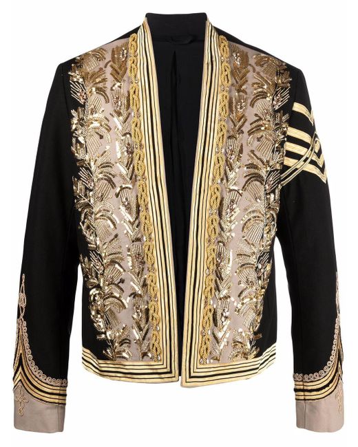 Balmain Embroidered Spencer Jacket in Black Men | Lyst Canada