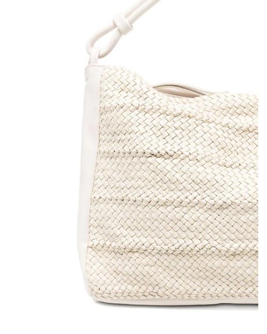 Reptile's House Natural Woven Knot-Detail Tote Bag