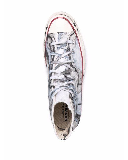 Converse Chuck 70 Marble-print Sneakers in Grey - Lyst
