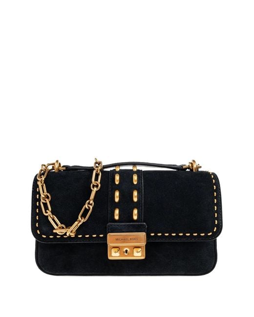 Michael Kors Black Small Tribeca Chain Embellished Tote Bag