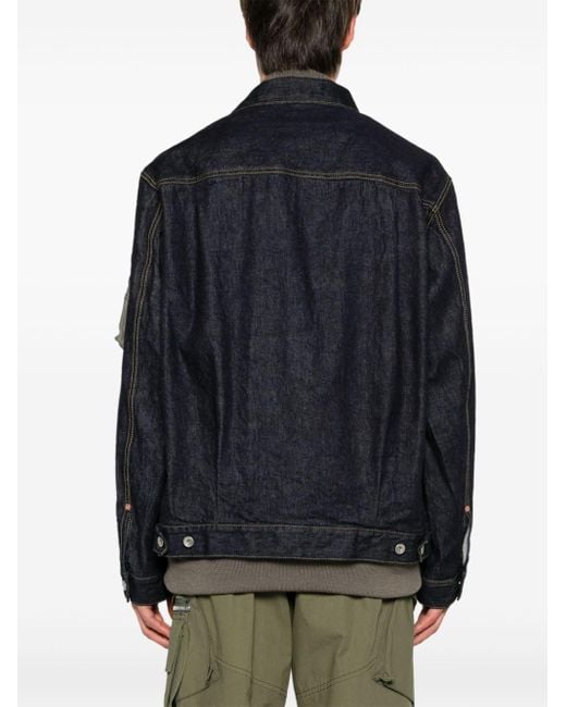 Sacai Black Layer-detailed Denim Jacket for men