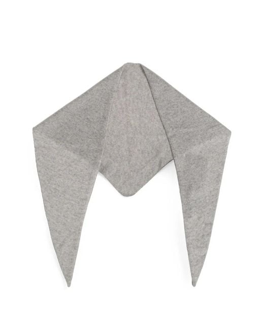 Lisa Yang Gray Florianne Triangular Scarf